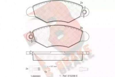 R BRAKE rb1217203 -  Комплект тормозных колодок, дисковый тормоз